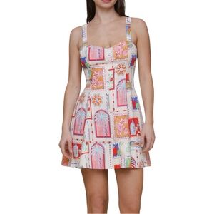 Avec Les Filles Mini Dress with Fun Print